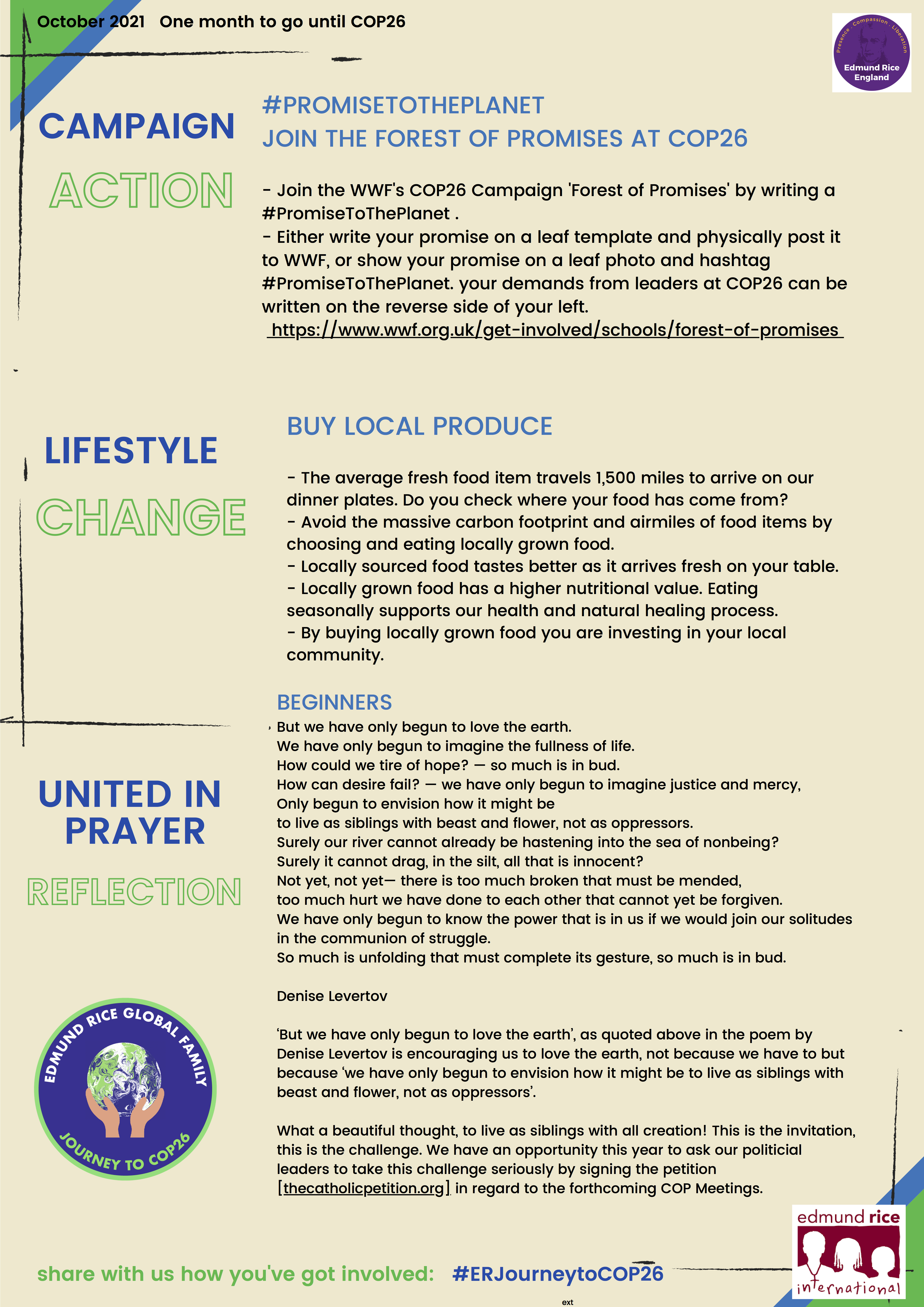 October ER COP 26 Campaign Poster